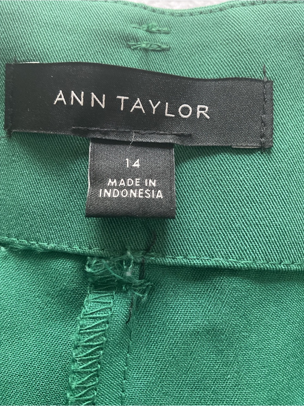 Ann Taylor Women’s Size 14 Green Wide Leg Belted Dress Pants - Picture 6 of 13